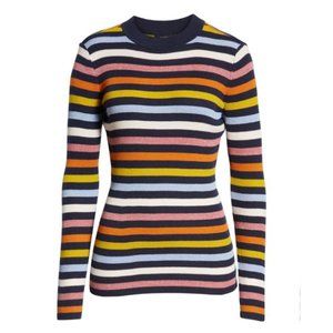 Halogen x Atlantic Pacific Multi Stripe Shimmer Sweater XS